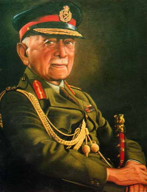 K M Cariappa, the highest ranking Indian officer in the British Indian Army