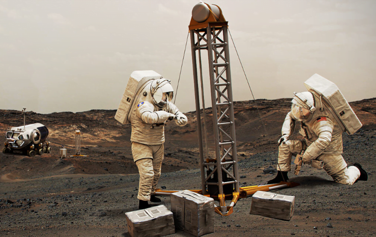 NASA Astronauts on Mars