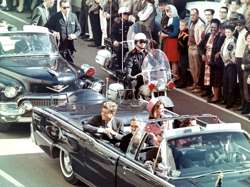 John F. Kennedy the 35th president of the United States just before his assassination
