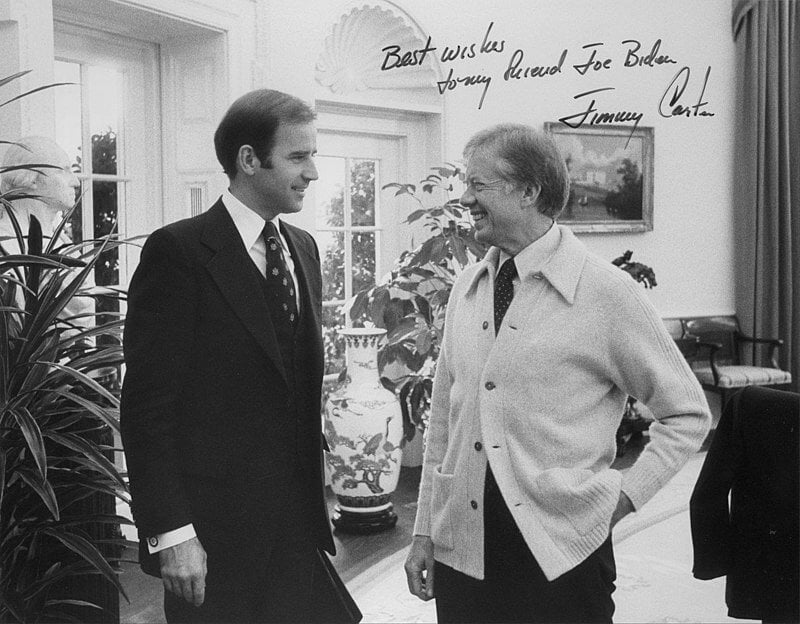 Joe Biden and President Jimmy Carter