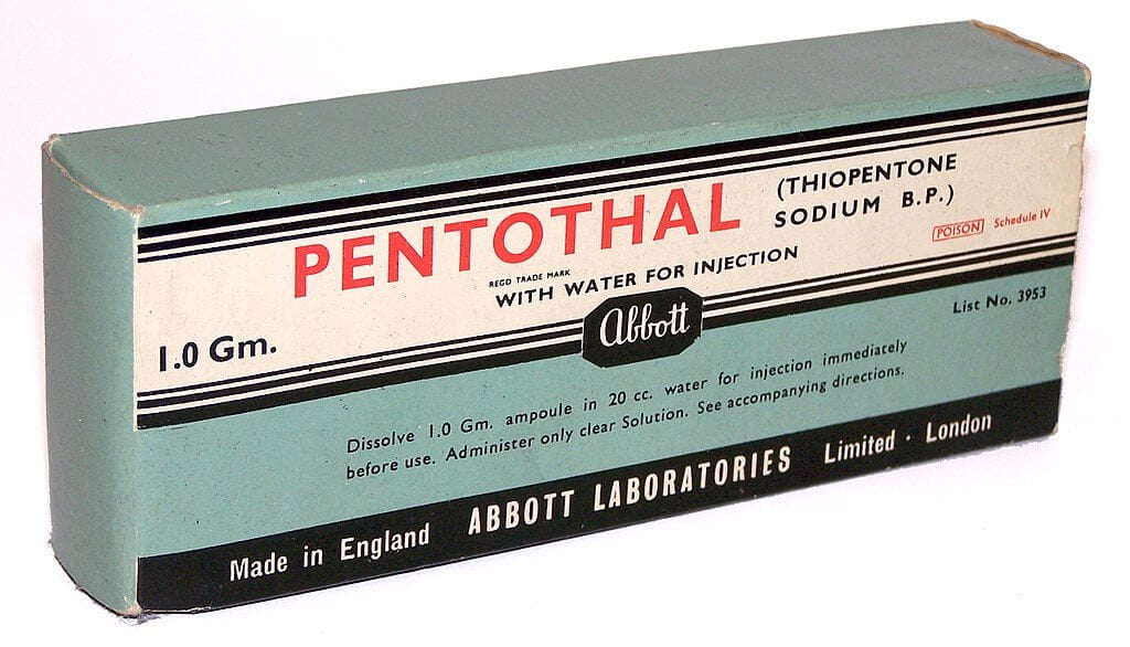 Sodium Pentothal causes the subject to enter into a hypnotic trance and become less inhibited.